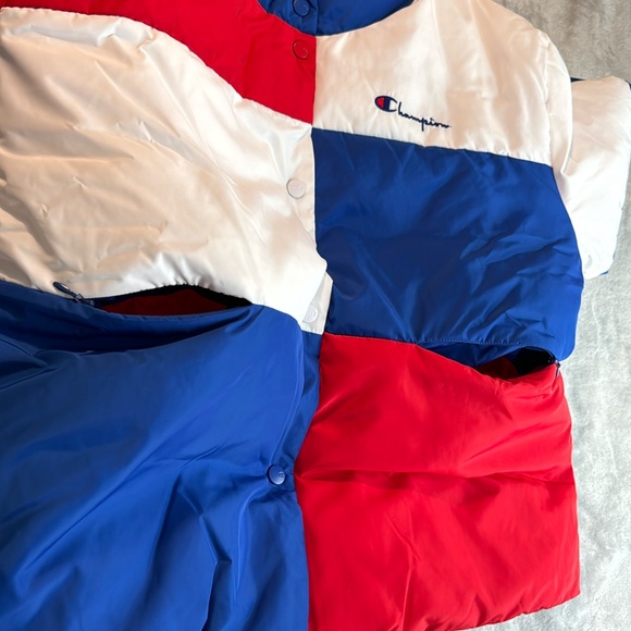 🎯❤️NWOT Champion Colorblock Surf The Web Puffer Jacket - Picture 8 of 14